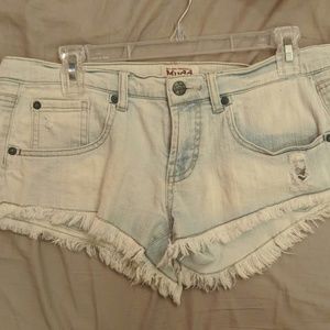 Mudd white distressed Jean shorts